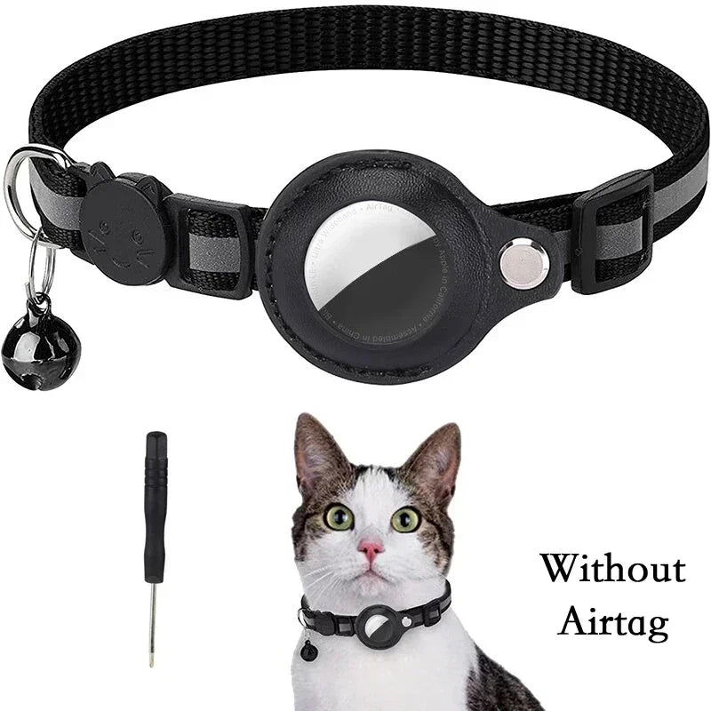 Collier anti-perte réfléchissant pour Apple Airtag avec clochette