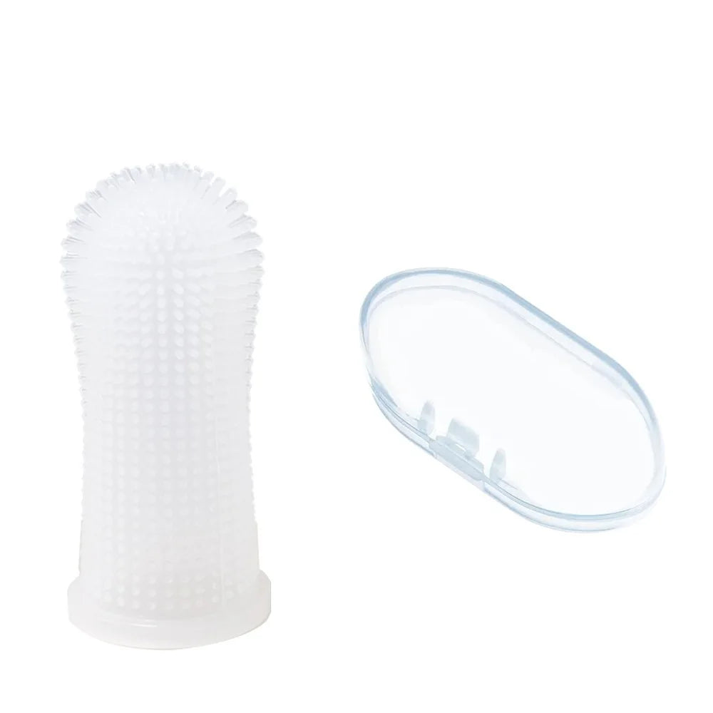 Brosse à dents en silicone 360° pour chiens et chats