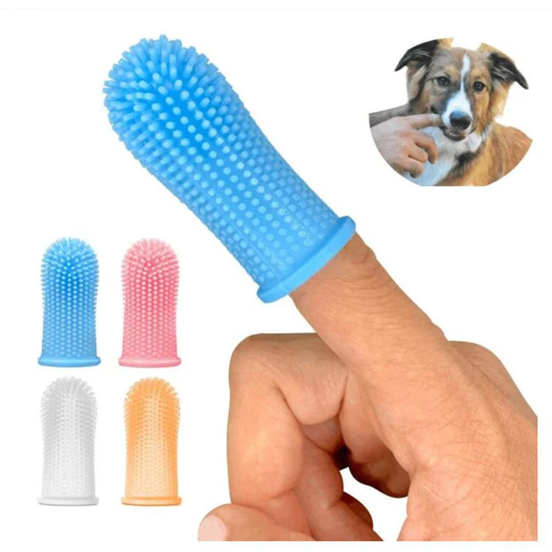 Brosse à dents en silicone 360° pour chiens et chats