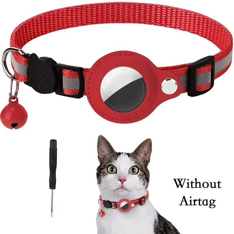 Collier anti-perte réfléchissant pour Apple Airtag avec clochette