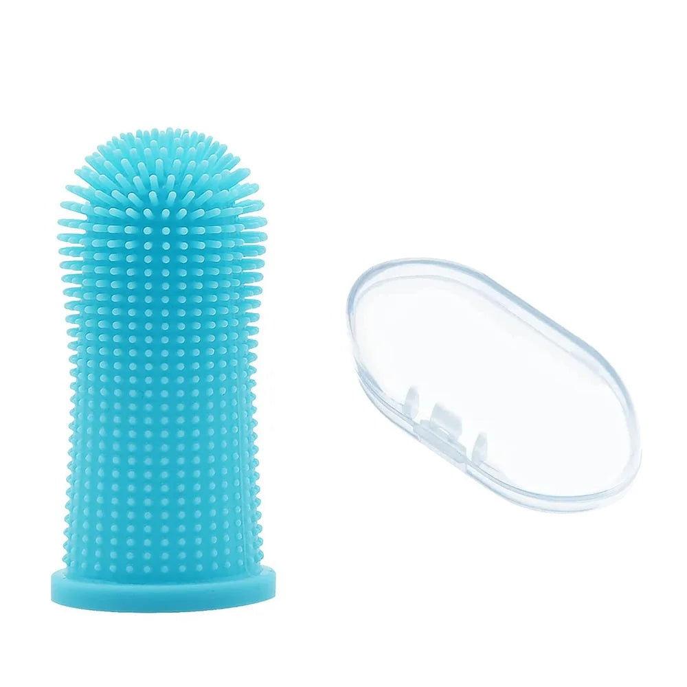 Brosse à dents en silicone 360° pour chiens et chats