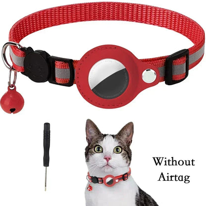 Collier anti-perte réfléchissant pour Apple Airtag avec clochette