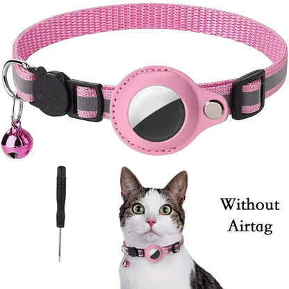 Collier anti-perte réfléchissant pour Apple Airtag avec clochette