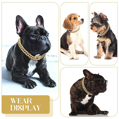 Collier cubain de luxe en diamant pour chiens et chats