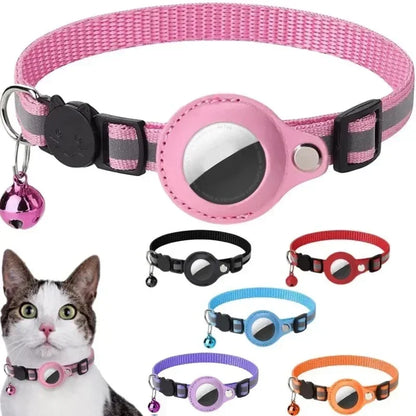 Collier anti-perte réfléchissant pour Apple Airtag avec clochette